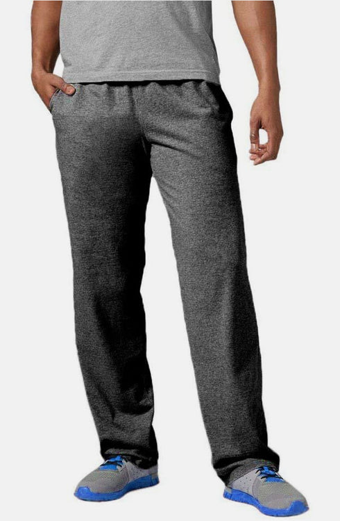 Men Open Hem Fleece Trouser Pant