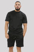 Men Plain Top and Short Tracksuit Set