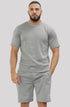 Men Plain Top and Short Tracksuit Set