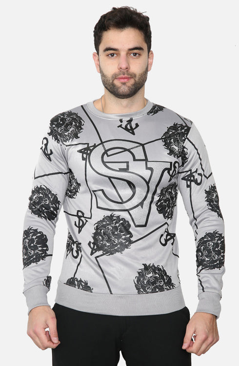 Men Slogan Print SV Sweatshirt