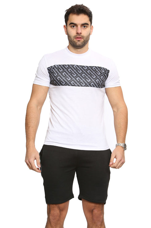 Men's Casual Sports Workout T-Shirt & Shorts Set