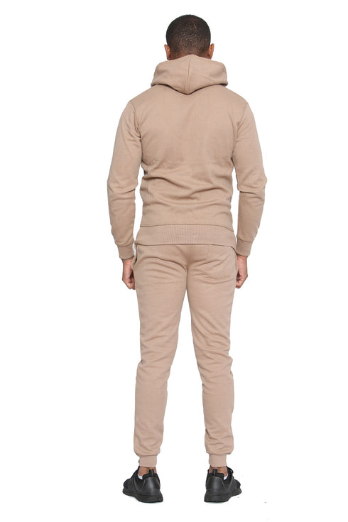 Men Plain Zipper Hoodie Warm Tracksuit