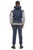 Men Plain Zipper Hoodie Warm Tracksuit