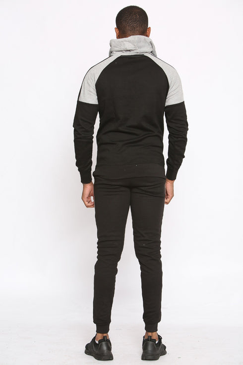 Men Plain Zipper Hoodie Warm Tracksuit