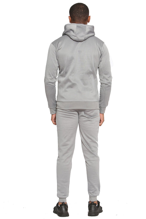 Men Plain Zipper Hoodie Warm Tracksuit
