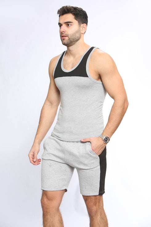 Men's Sports Workout Vest & Shorts Set