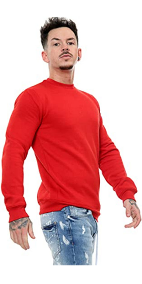 Men Plain Round Neck Full Sleeve Sweatshirt