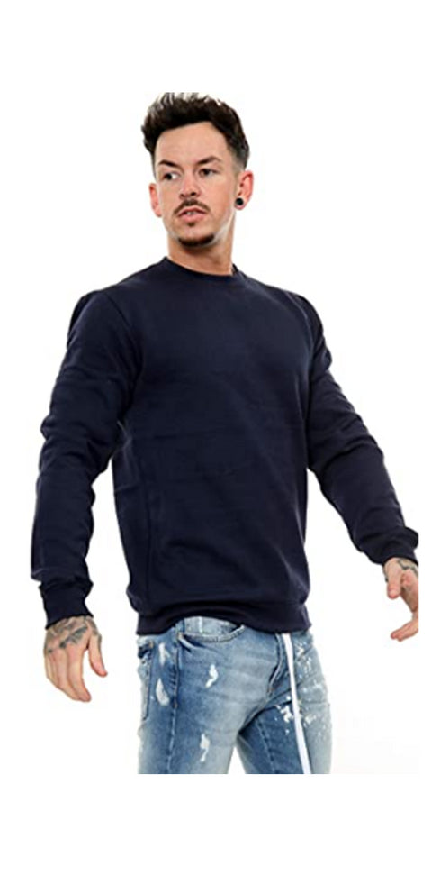 Men Plain Round Neck Full Sleeve Sweatshirt