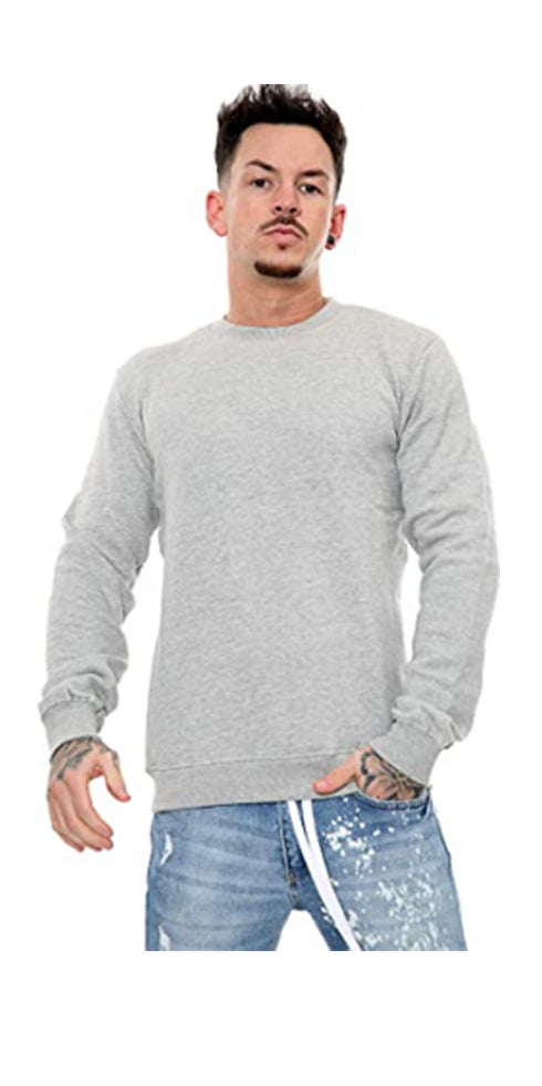 Men Plain Round Neck Full Sleeve Sweatshirt