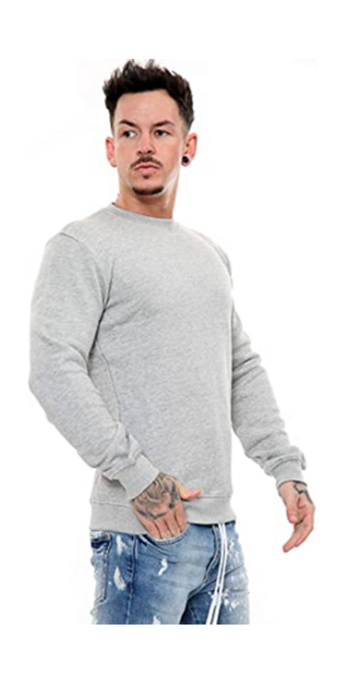 Men Plain Round Neck Full Sleeve Sweatshirt