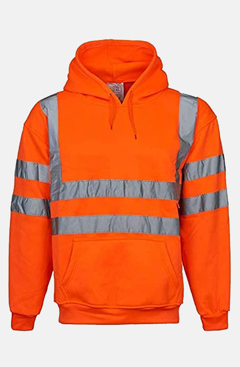 Men Hi Vis Reflective Pullover Hoodie