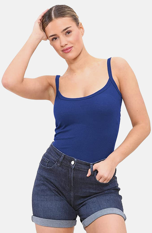 Women Cotton Summer Ribbed Vest