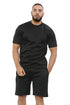 Men Polyester Fleece Round Neck Top & Short Set