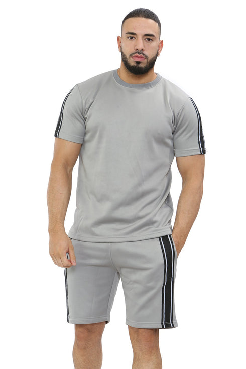 Men Polyester Fleece Short Set