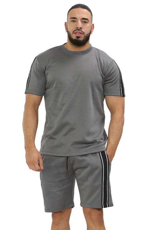 Men Polyester Fleece Short Set