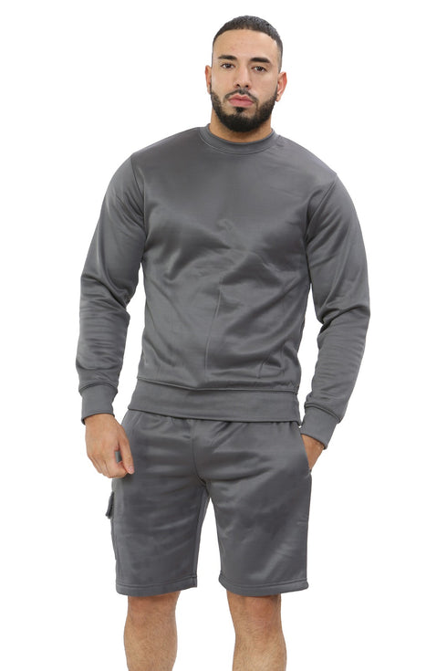 Mens polyester fleece with cargo pocket