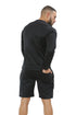 Mens polyester fleece with cargo pocket