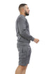 Mens polyester fleece with cargo pocket