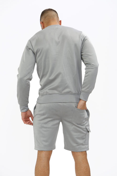 Mens polyester fleece with cargo pocket