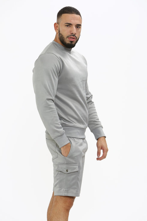 Mens polyester fleece with cargo pocket