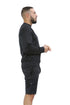 Mens polyester fleece with cargo pocket