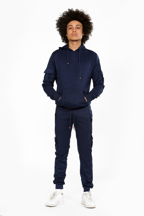 Men's Tracksuit Plain Hoodie and Trousers