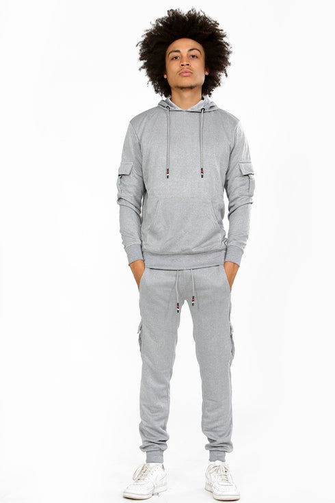 Men's Tracksuit Plain Hoodie and Trousers
