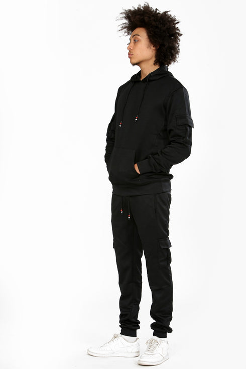 Men's Tracksuit Plain Hoodie and Trousers