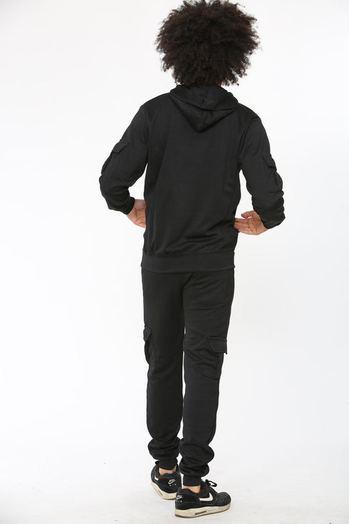 Men Polyester Tracksuit With front pocket on Hood