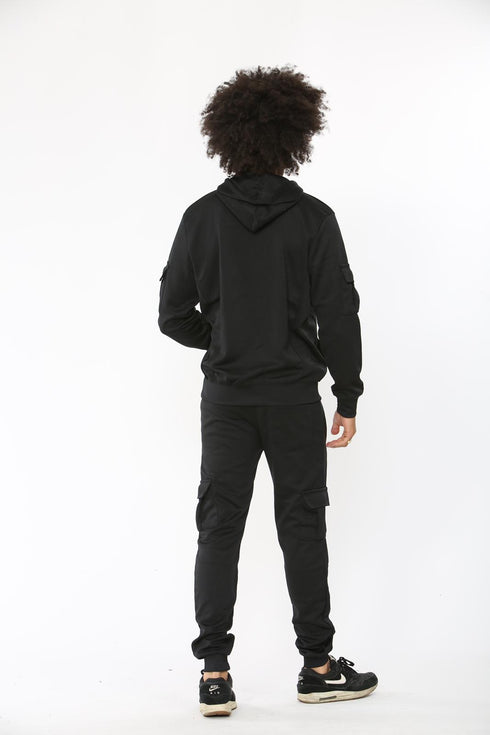 Men Polyester Tracksuit With front pocket on Hood