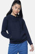 Women Plain Pullover Fleece Hoodie