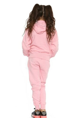 Girls and boy plain zip tracksuit