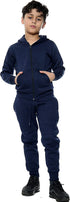 Girls and boy plain zip tracksuit