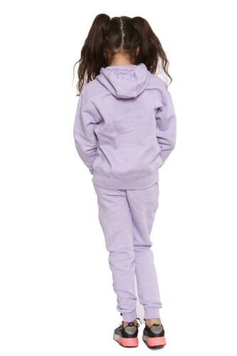 Girls and boy plain zip tracksuit
