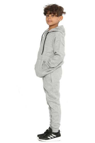 Girls and boy plain zip tracksuit