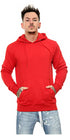 Men Plain Pullover Hoodie With Kangaroo Pocket