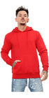 Men Plain Pullover Hoodie With Kangaroo Pocket