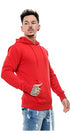 Men Plain Pullover Hoodie With Kangaroo Pocket