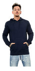 Men Plain Pullover Hoodie With Kangaroo Pocket